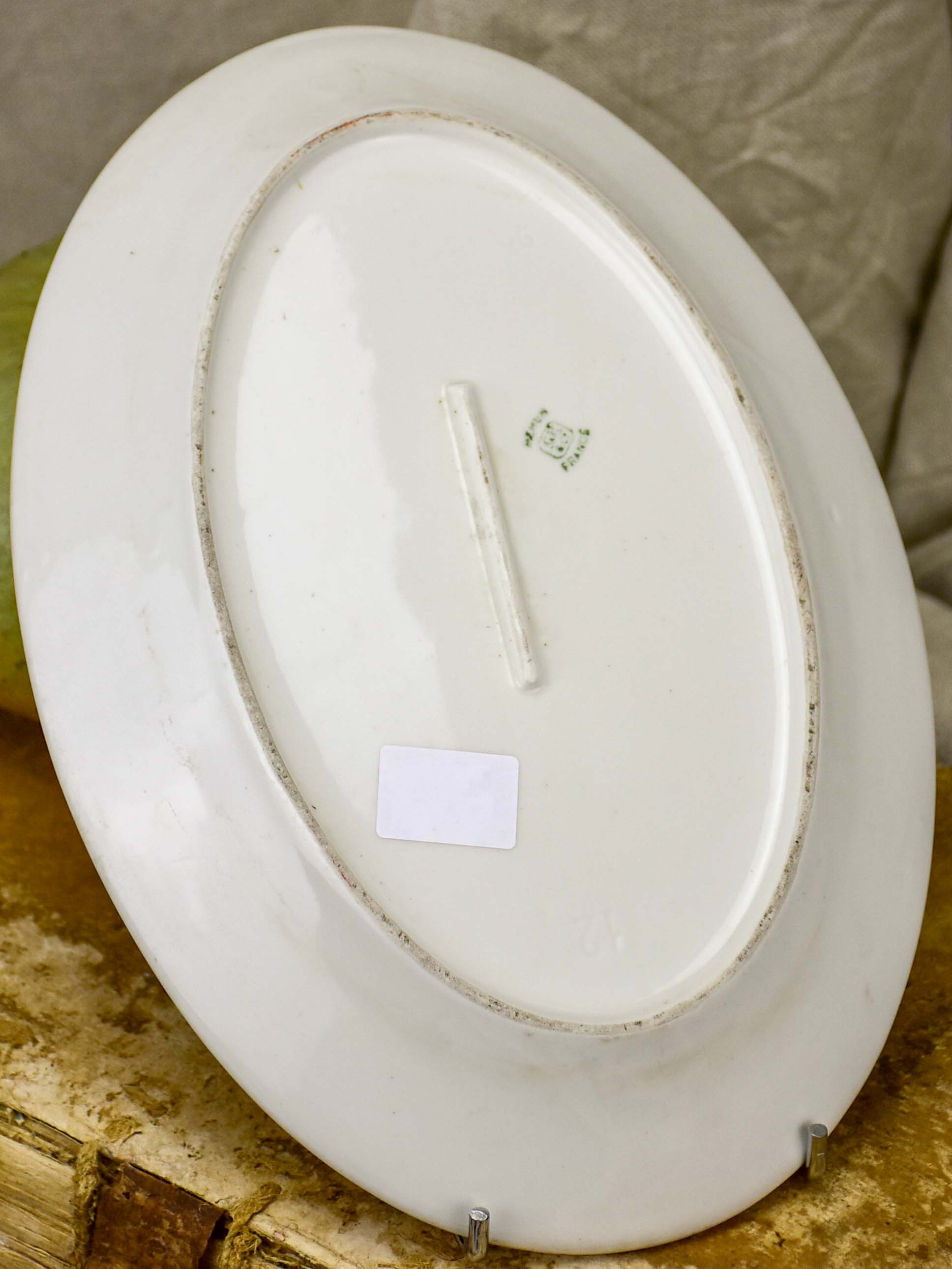 Three antique earthenware platters