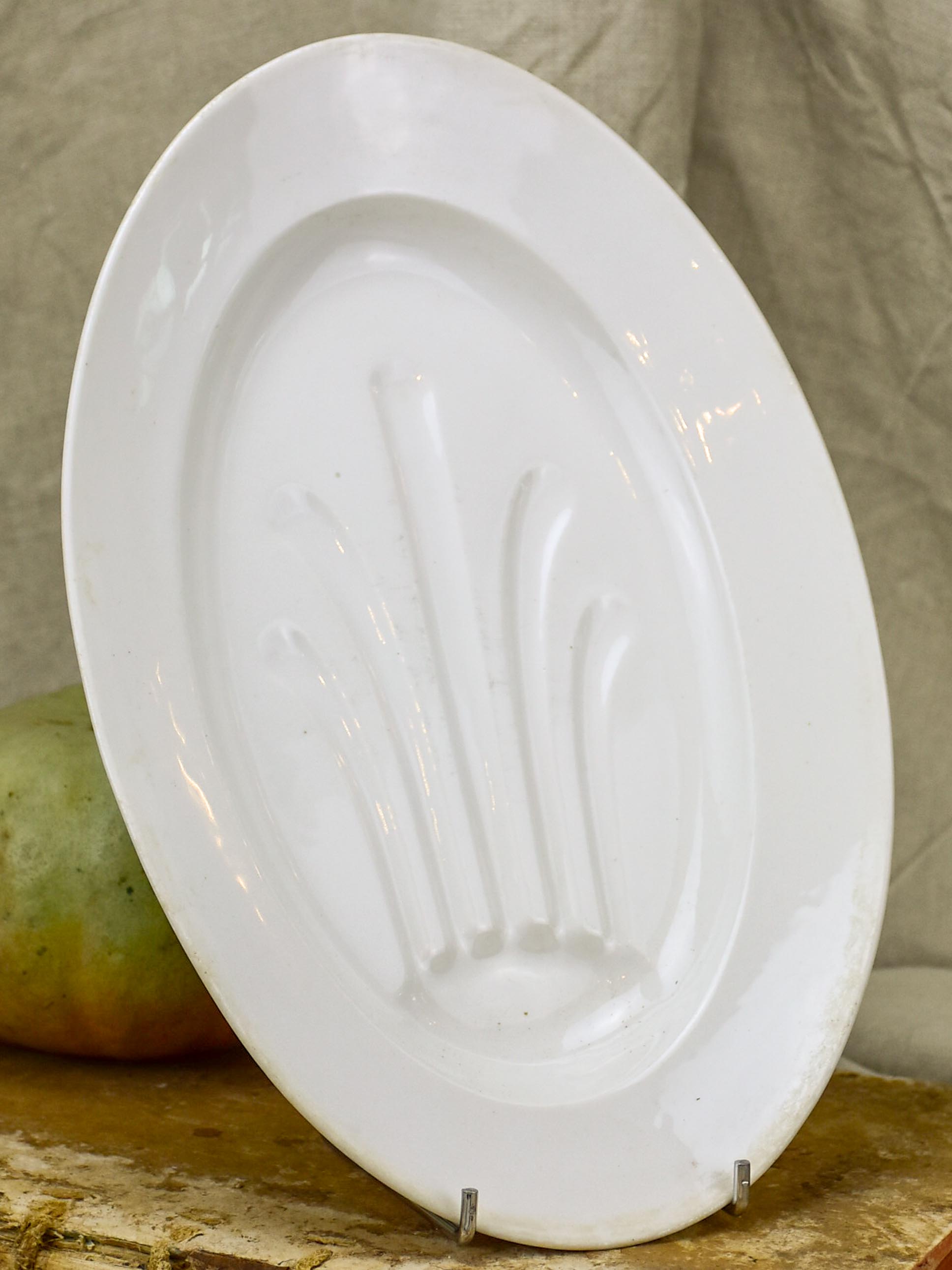 Large French white ironstone platter