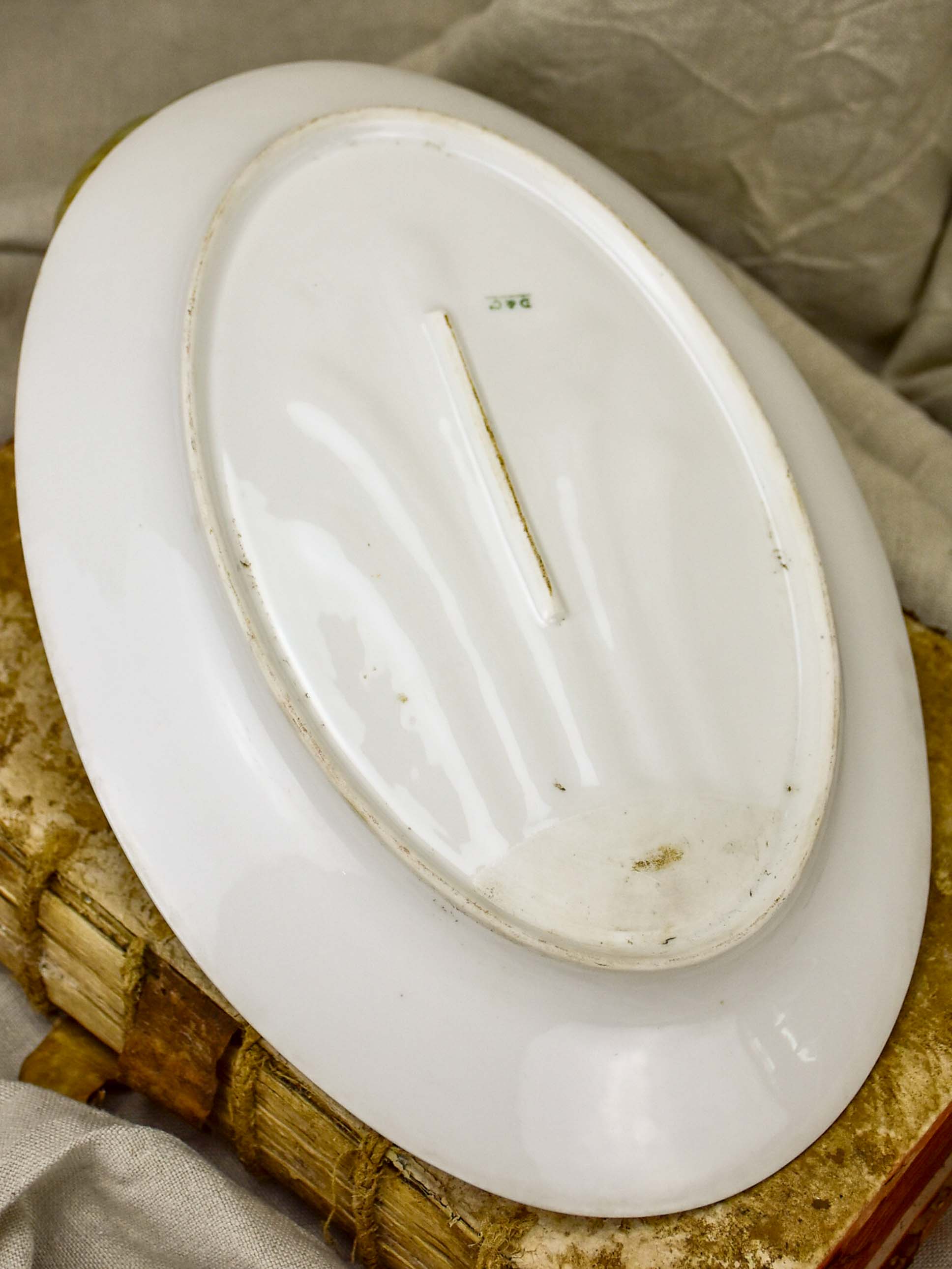 Large French white ironstone platter