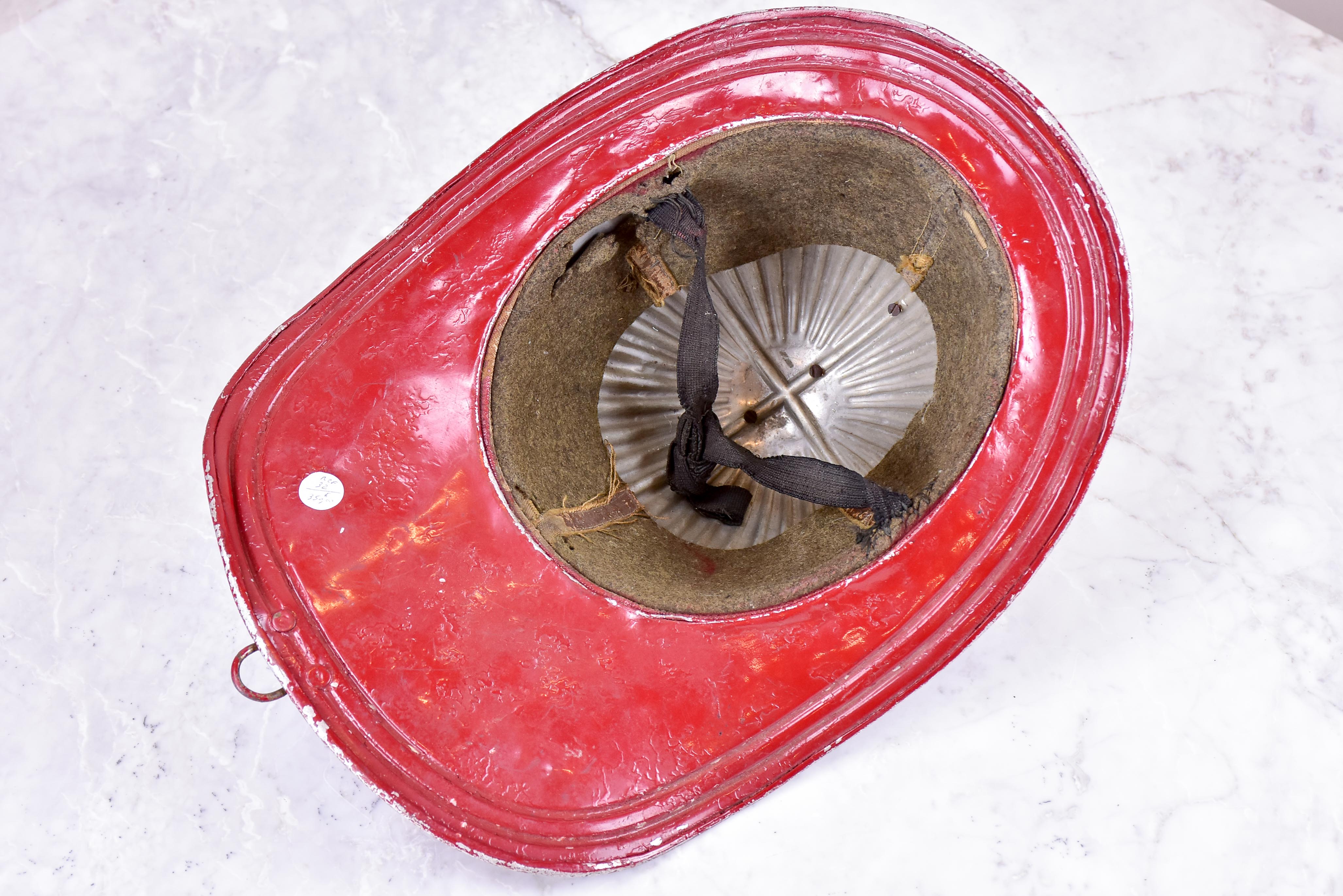 Antique American fireman's helmet