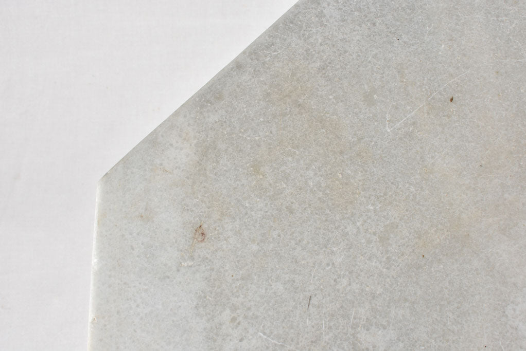 Aged Iron Pedestal with Marble Top