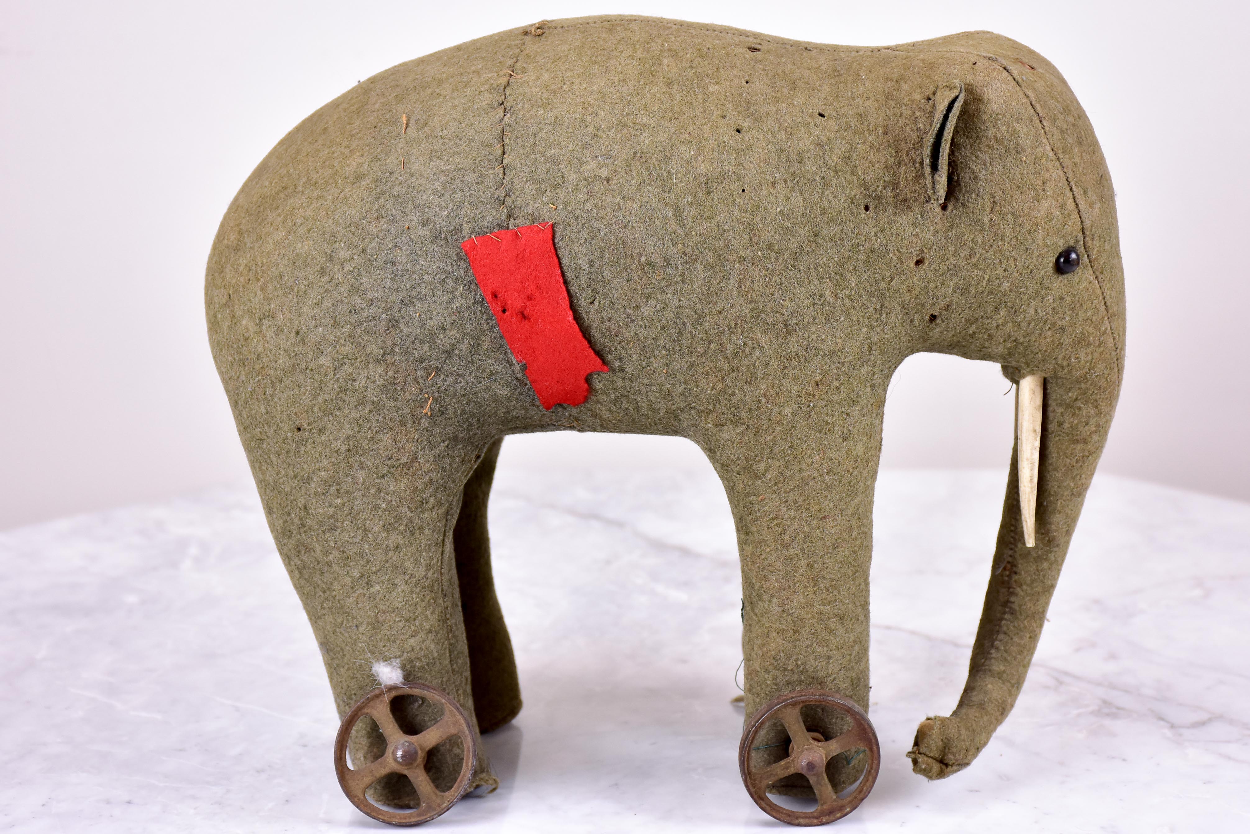 Antique French toy elephant