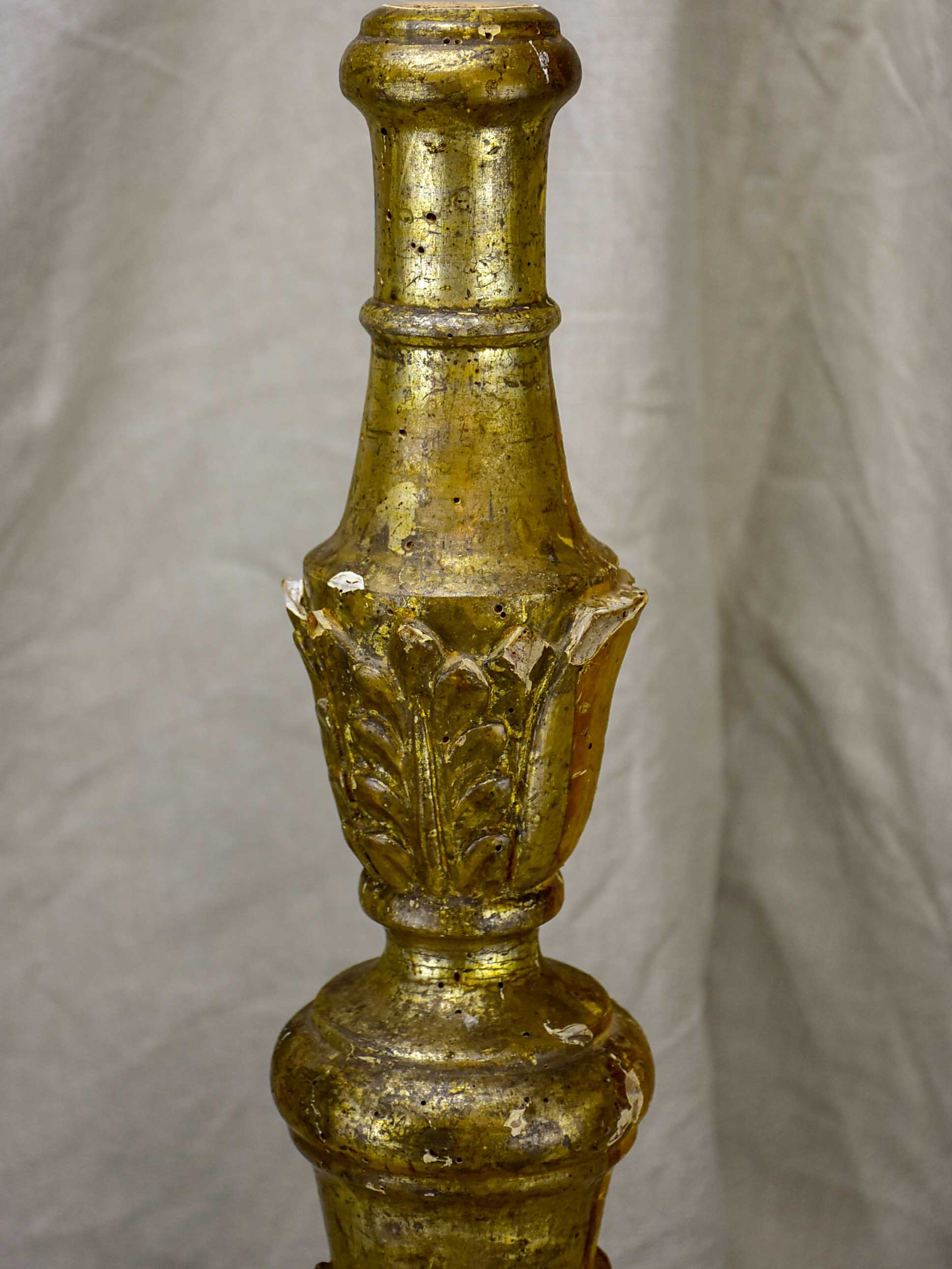Very large gilded Church candlestick