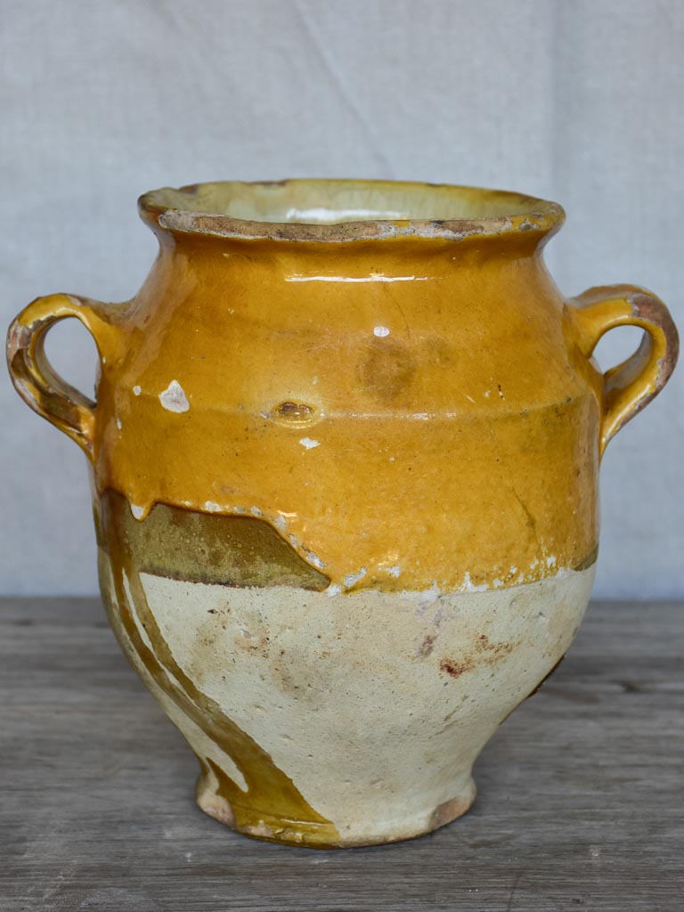 Small antique French confit pot 8"