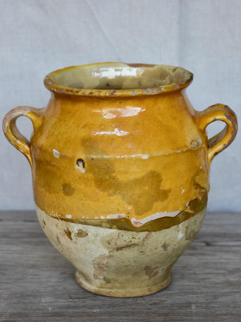 Small antique French confit pot 8"