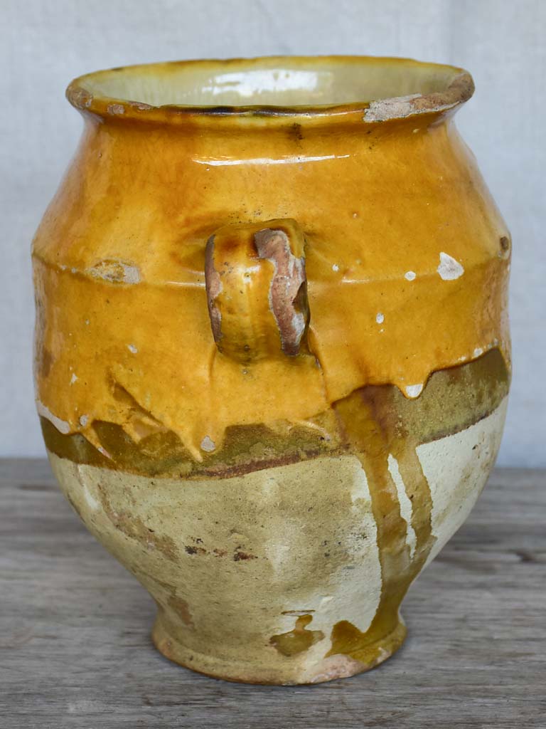 Small antique French confit pot 8"