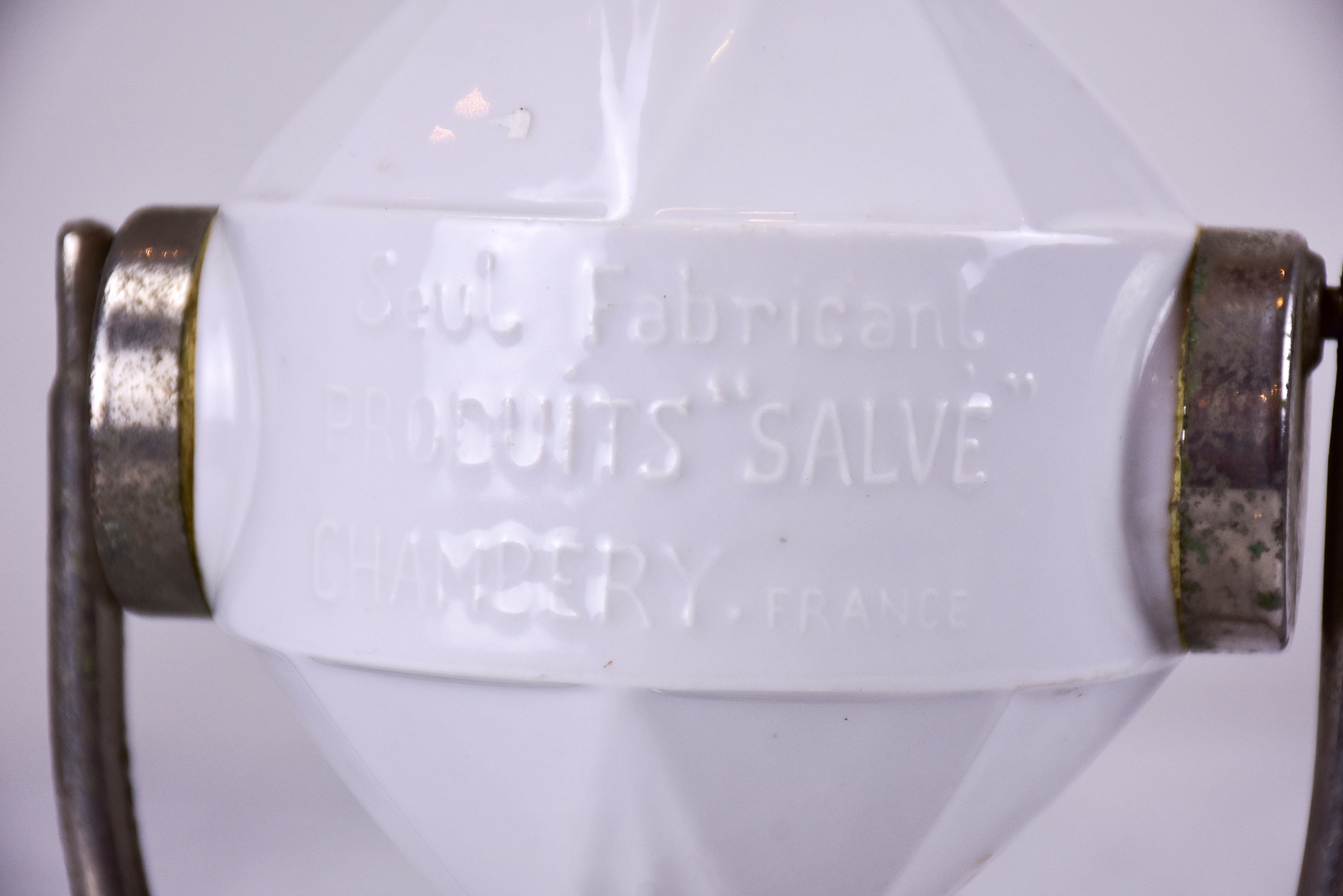 Antique French wall-mounted soap dispenser