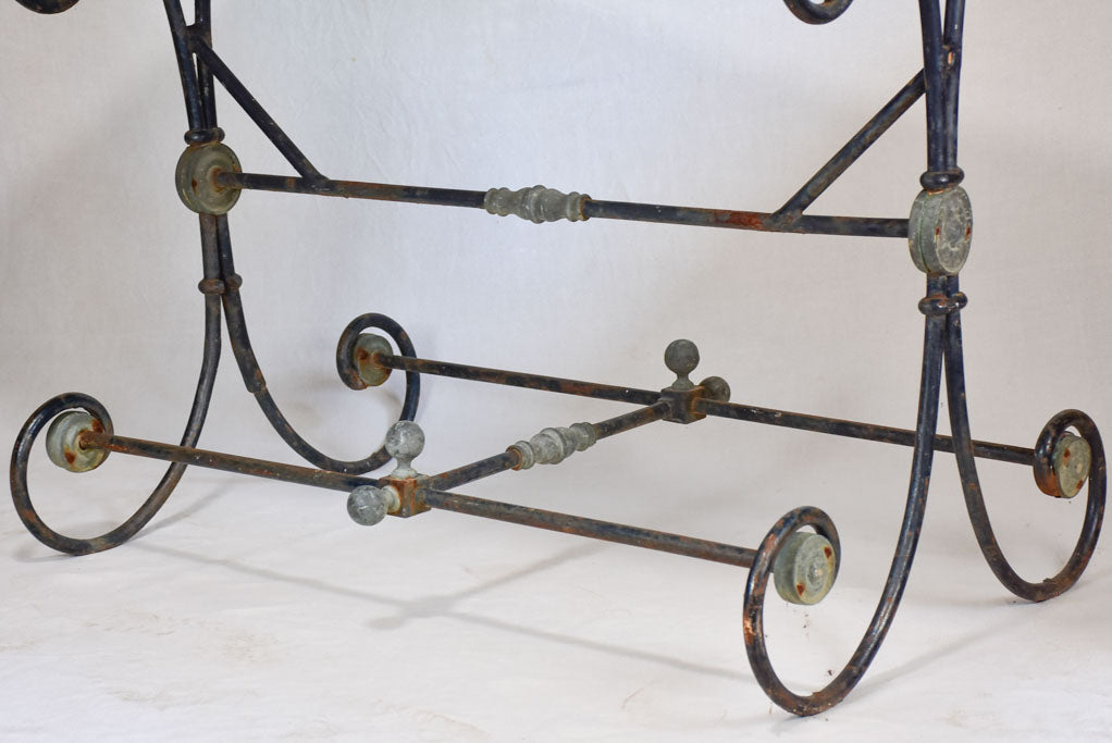 Antique French marble-top butcher's table