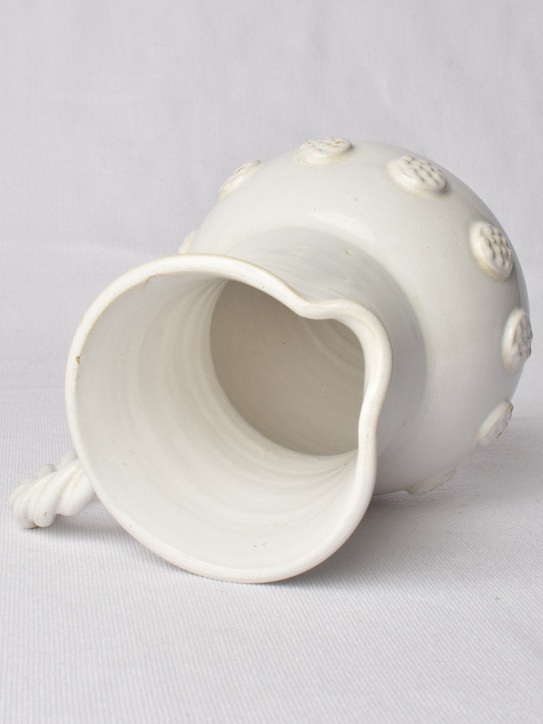 Traditional French ceramist twisted handle jug