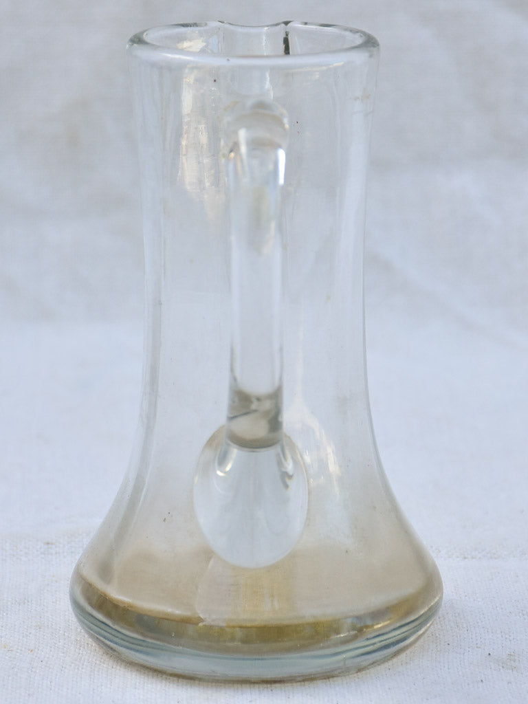 Blown glass bistro pitcher quarter litre 5½"
