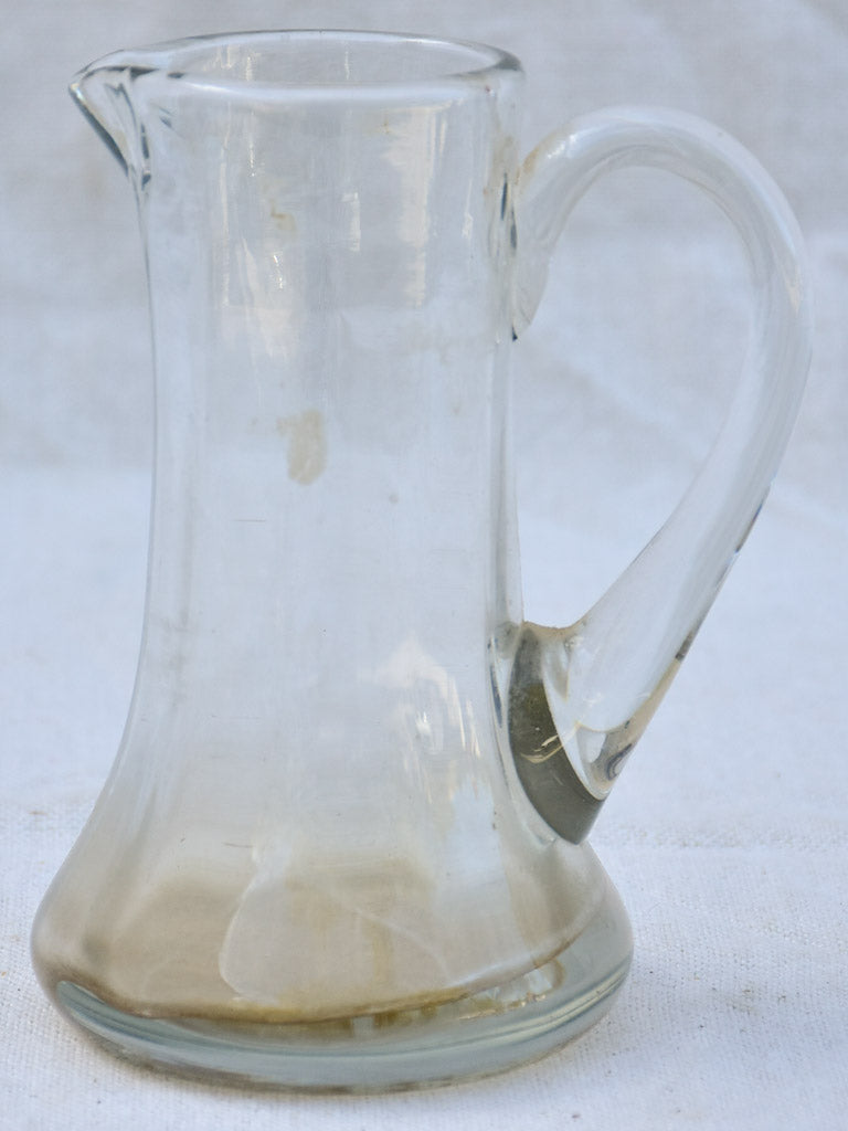 Blown glass bistro pitcher quarter litre 5½"
