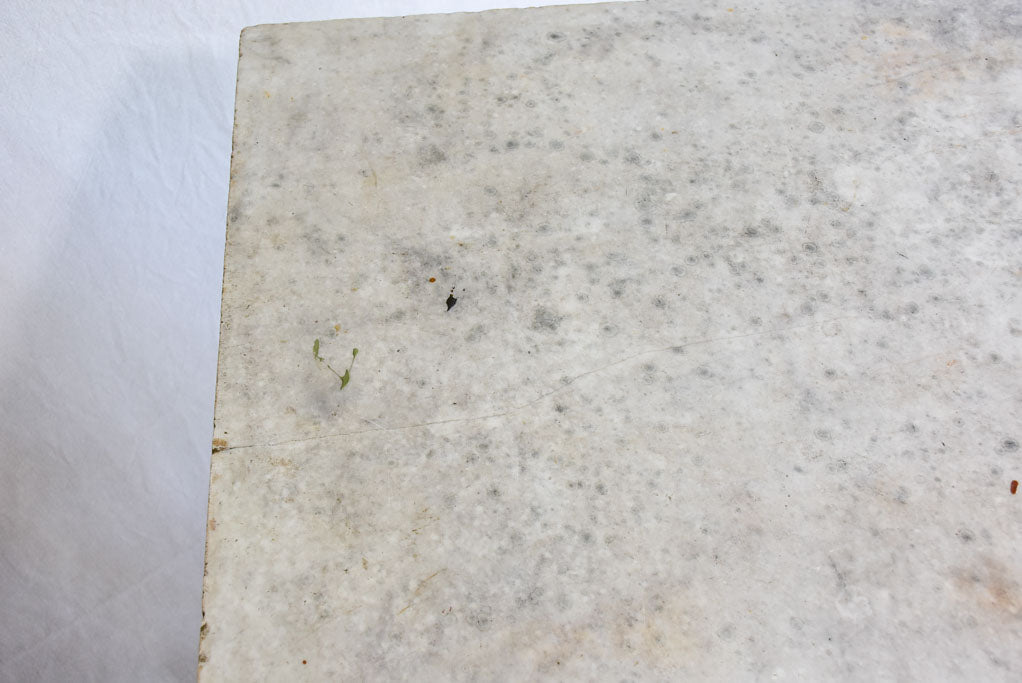 Antique French marble-top butcher's table