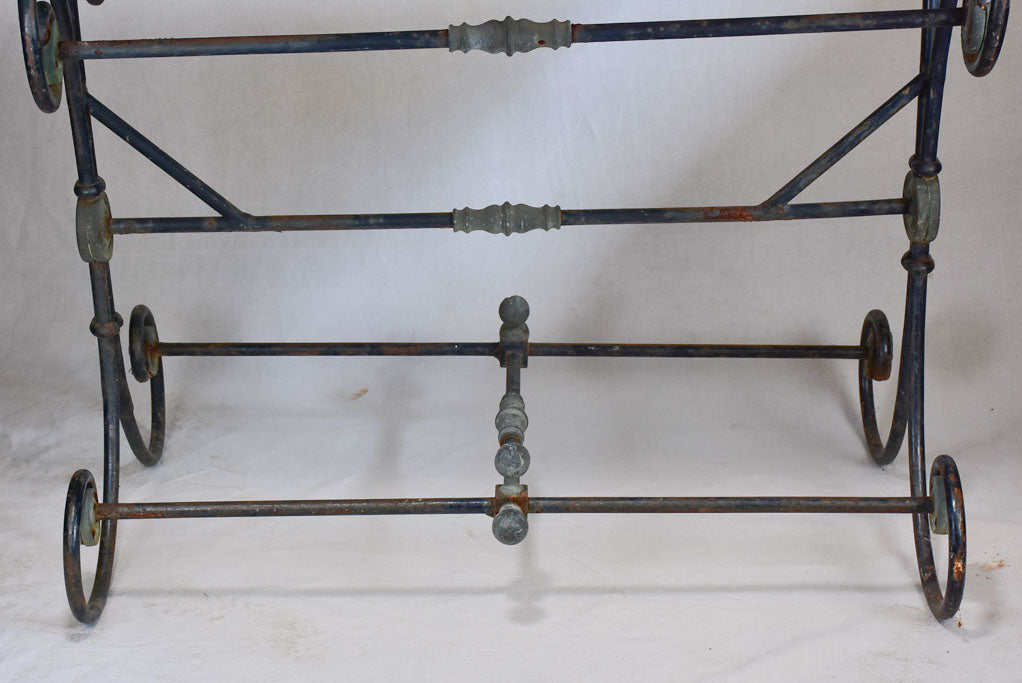 Antique French marble-top butcher's table