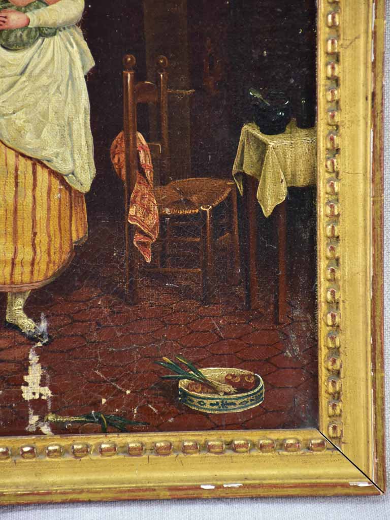 Traditional French art with pearl detail