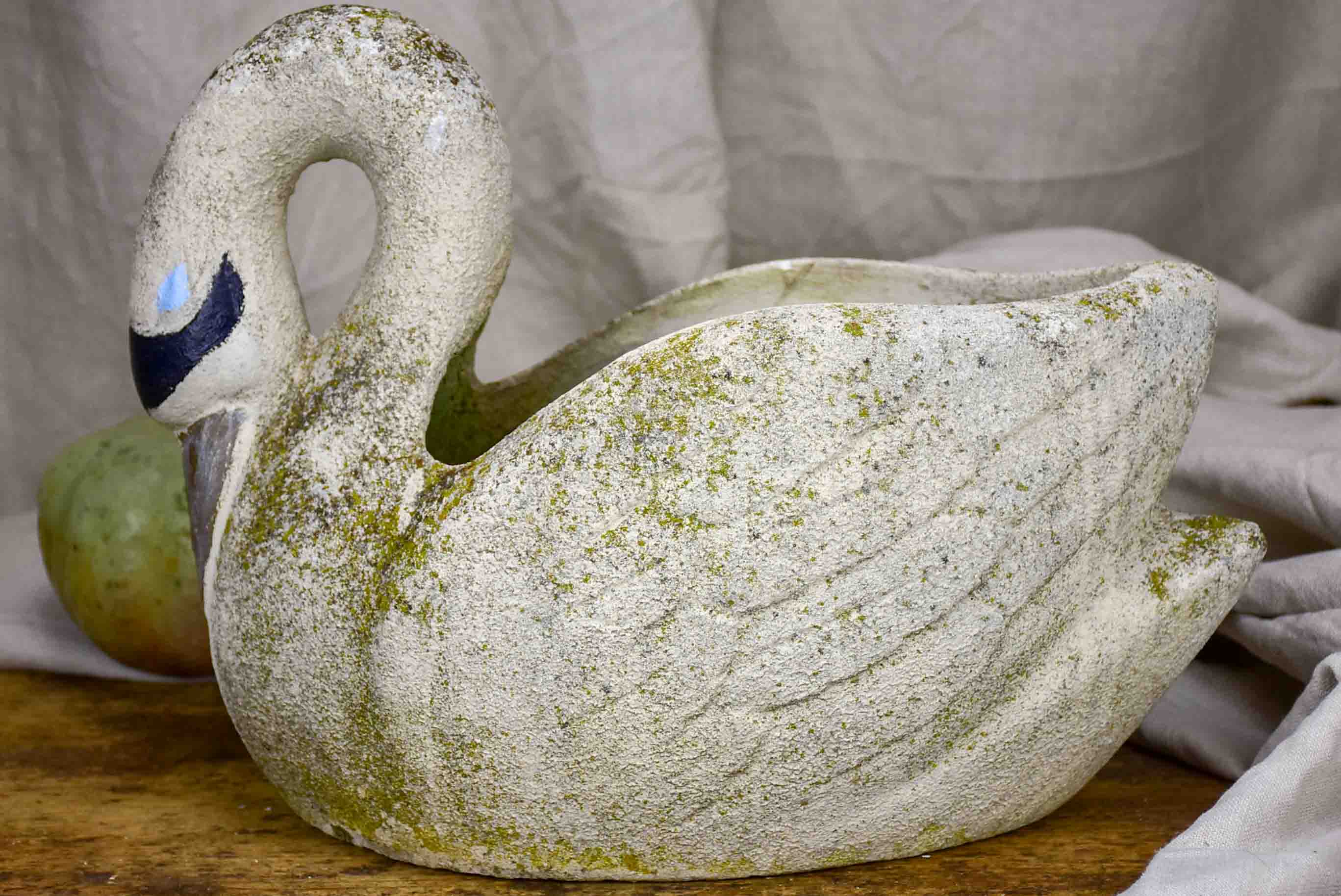 Mid-century French swan garden planter