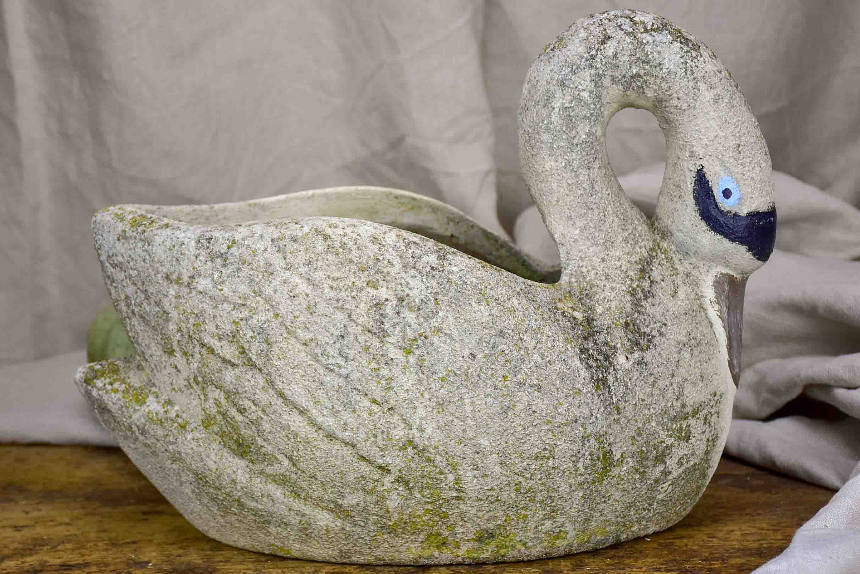 Mid-century French swan garden planter
