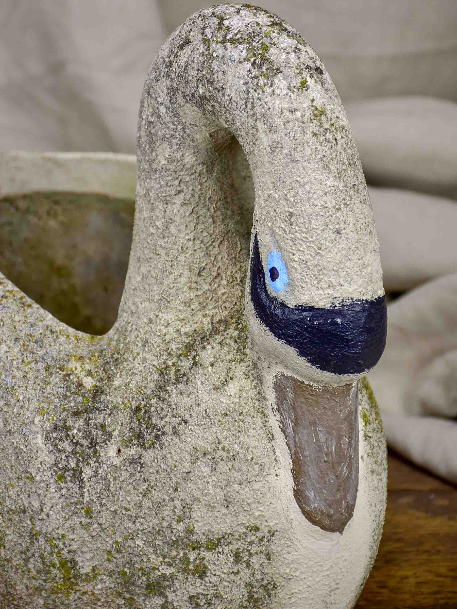Mid-century French swan garden planter