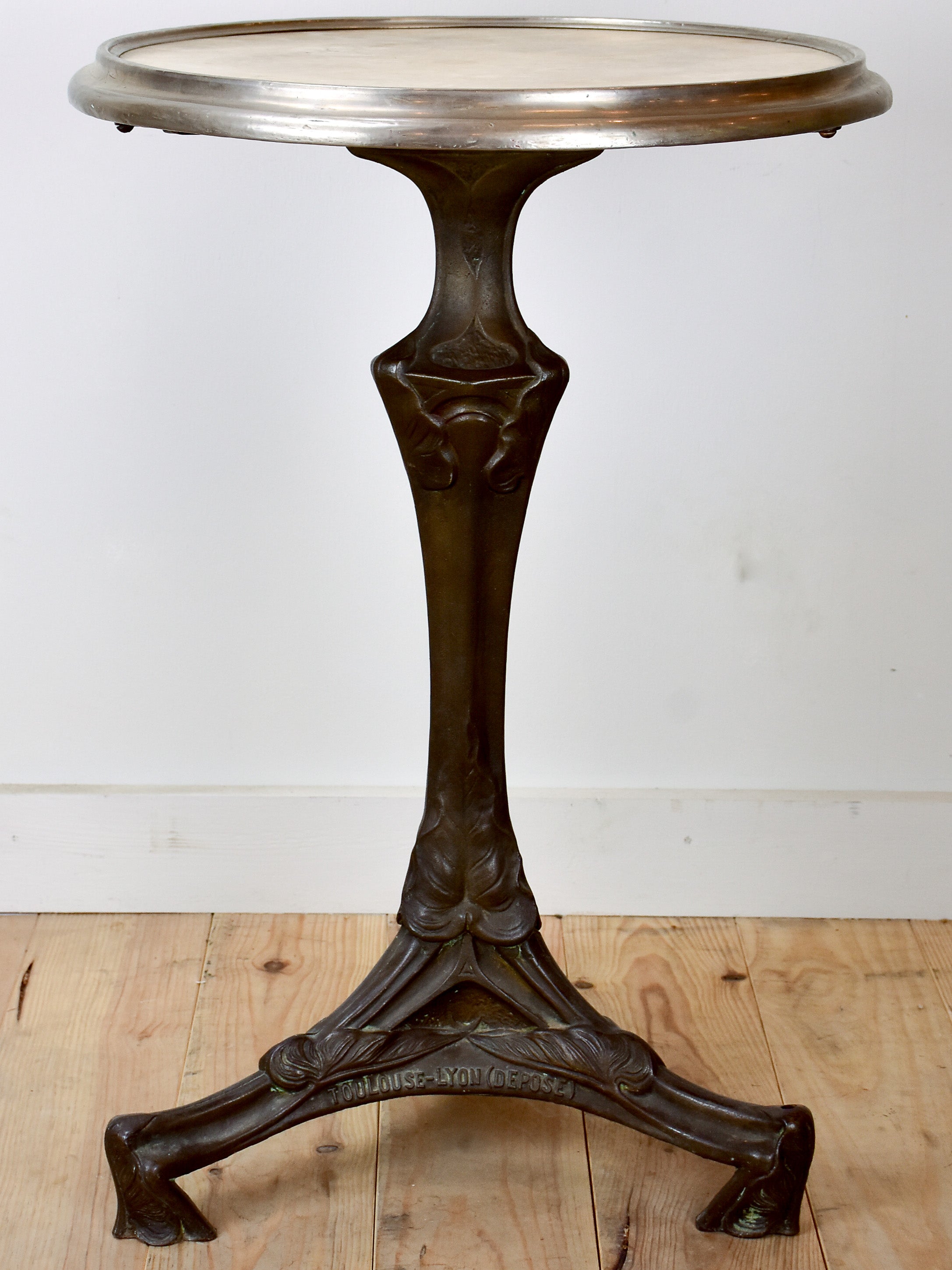 Antique French Art Nouveau bistro table