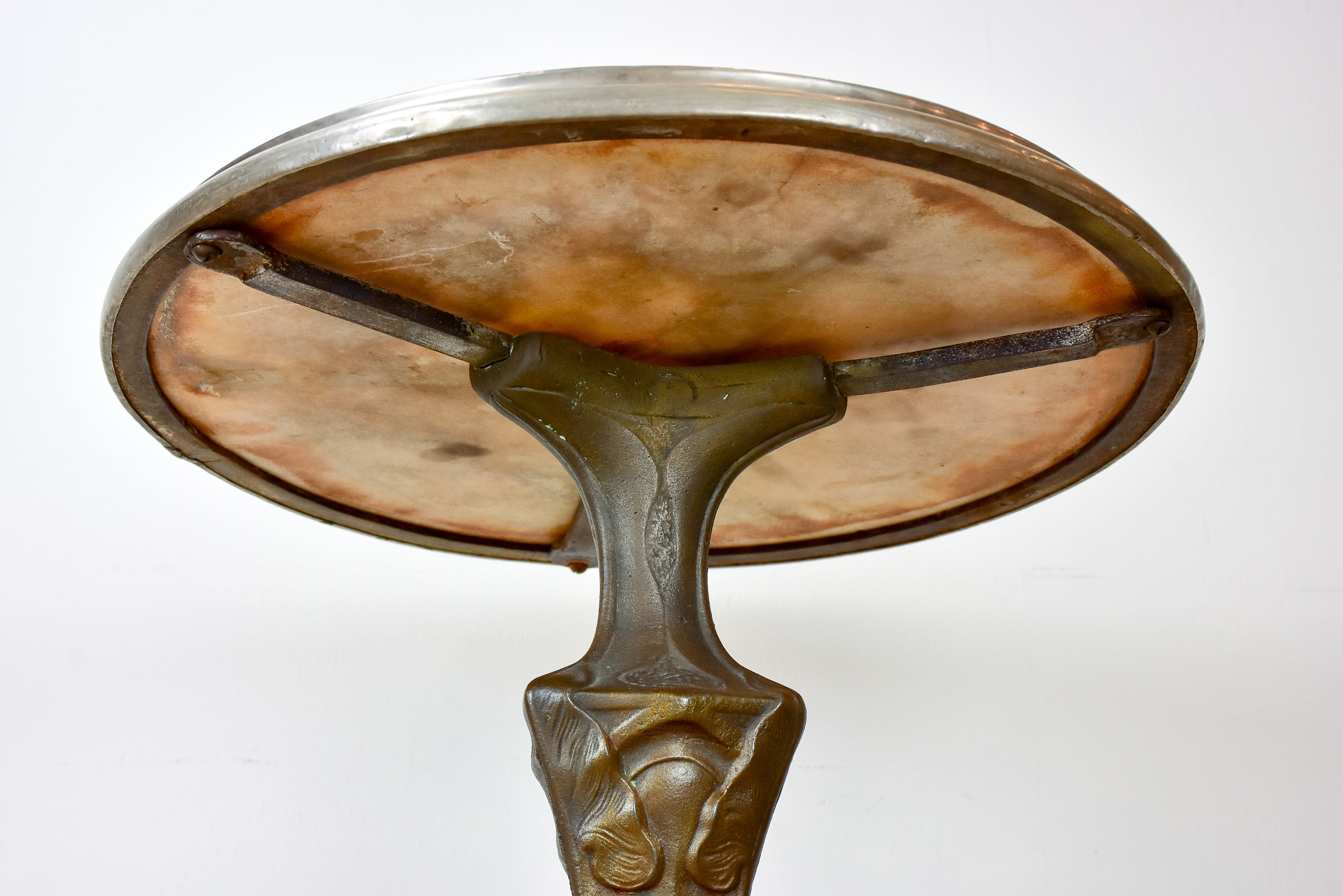 Antique French Art Nouveau bistro table