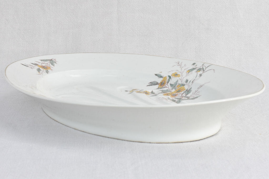 Big serving platter, early-20th-century 15¼ x 22"