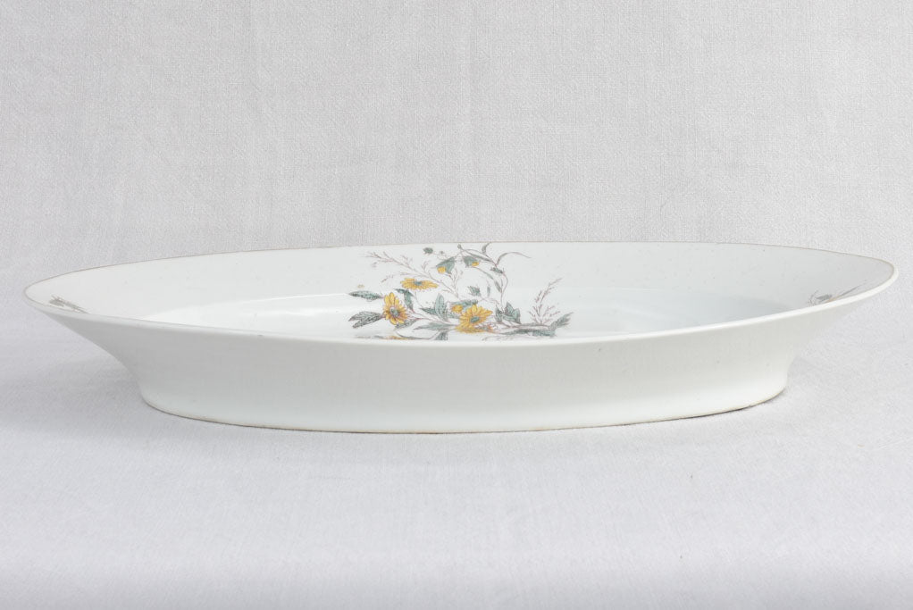 Big serving platter, early-20th-century 15¼ x 22"