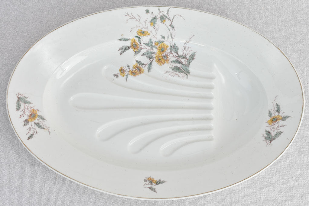 Big serving platter, early-20th-century 15¼ x 22"