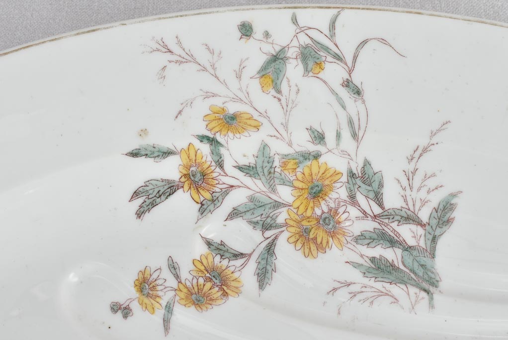Big serving platter, early-20th-century 15¼ x 22"