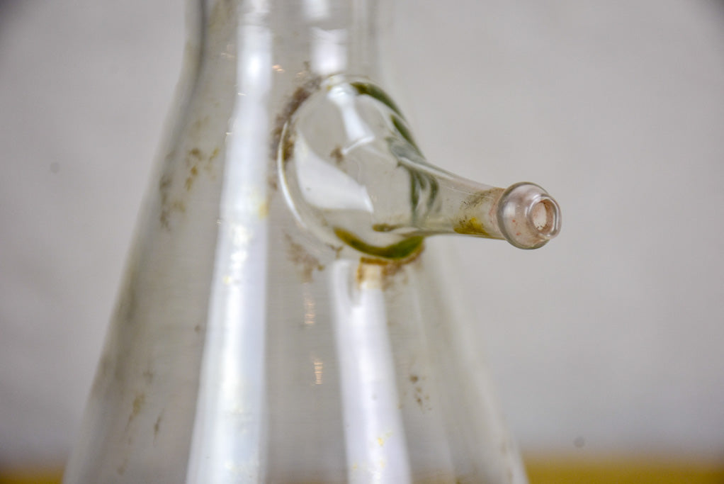 Pair of vintage flasks from a laboratory with spouts 7½"