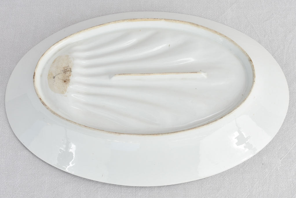 Big serving platter, early-20th-century 15¼ x 22"