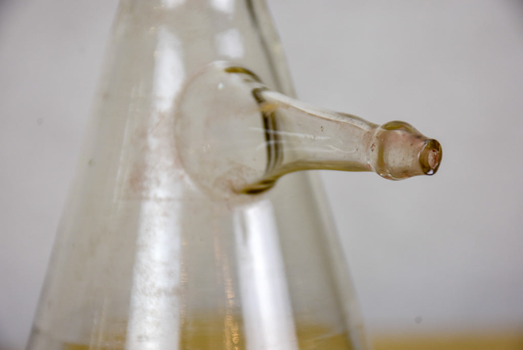 Pair of vintage flasks from a laboratory with spouts 7½"