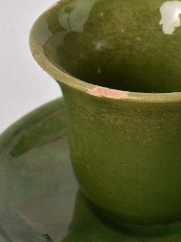 Vibrant Green Vintage Biot Coffee