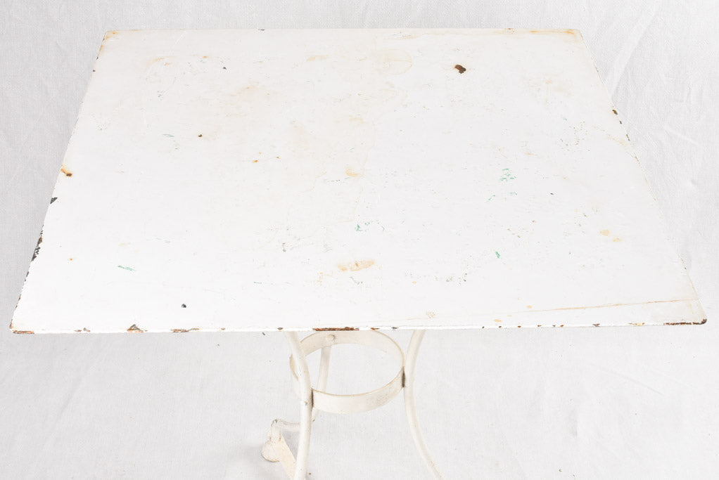 Retro metal-topped garden furniture