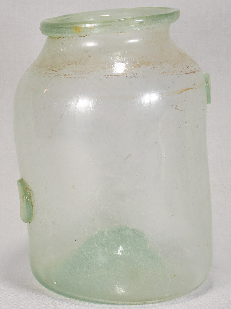 Late 17th-century blown glass preserving jar - clear 13"