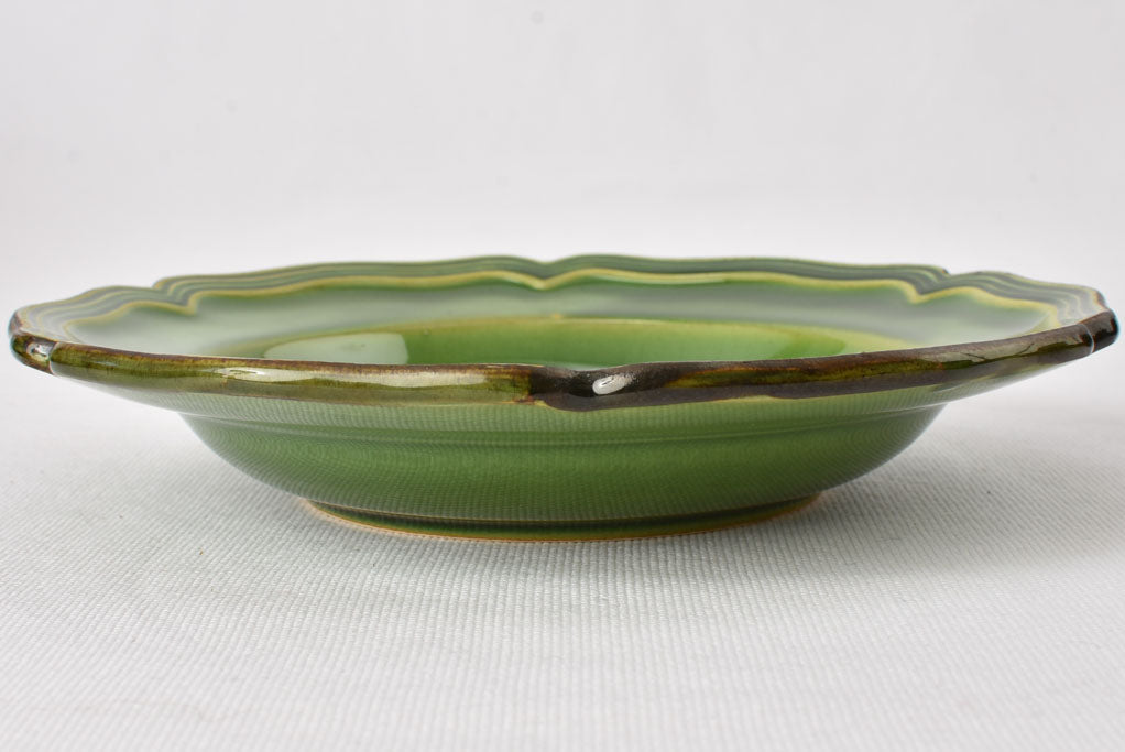 Vintage dinnerware from Dieulefit - green 45 pieces