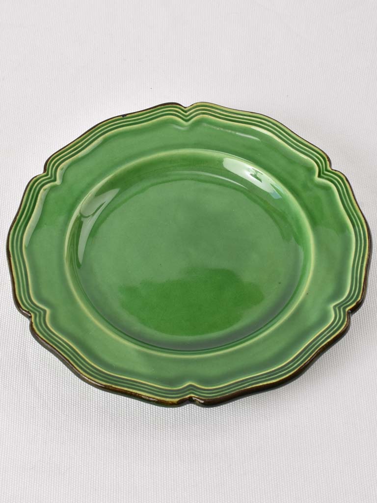 Vintage dinnerware from Dieulefit - green 45 pieces