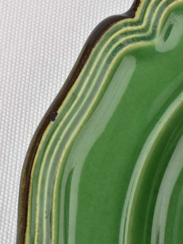 Vintage dinnerware from Dieulefit - green 45 pieces