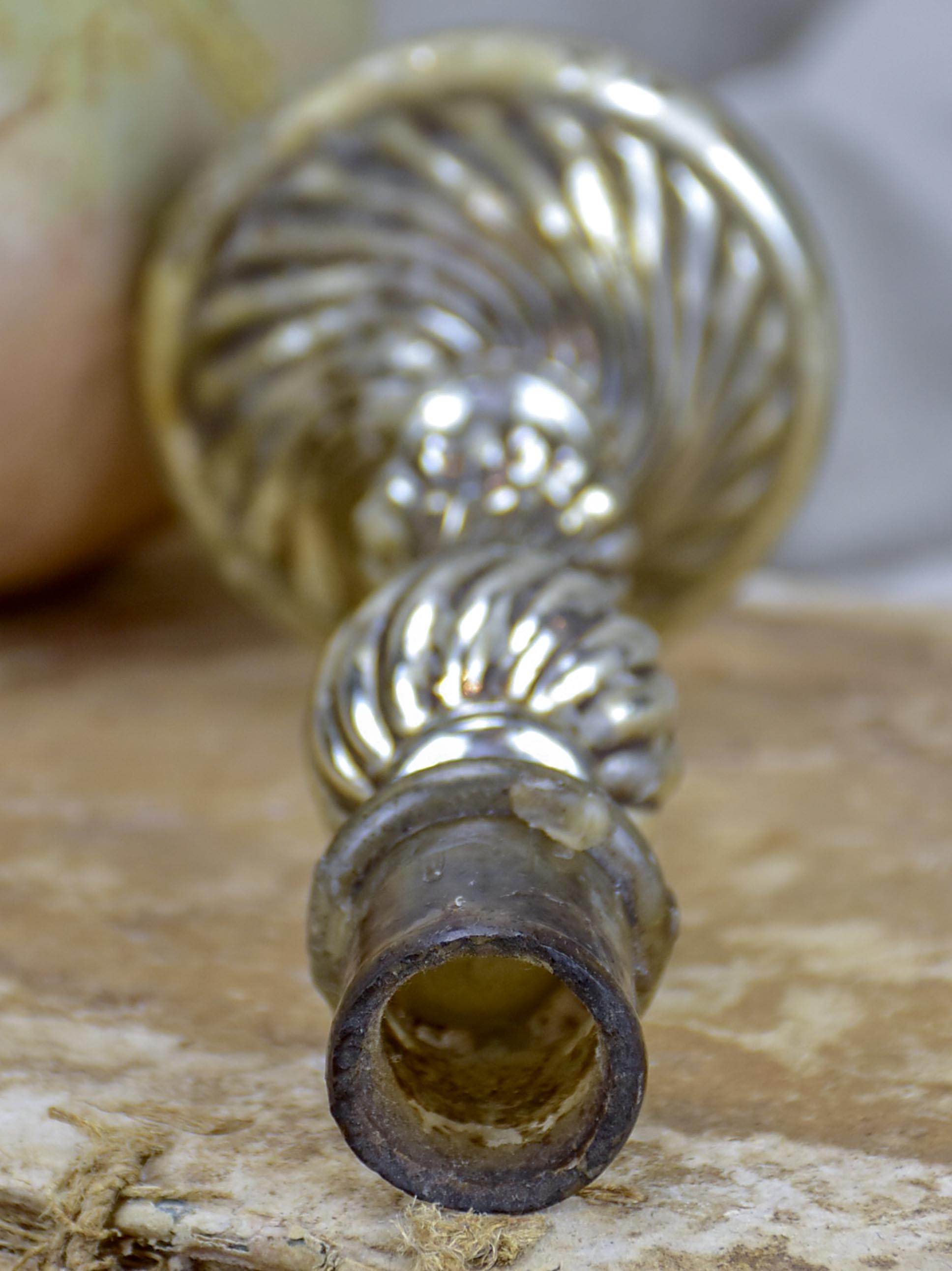 Mercury glass candlestick - 19th Century
