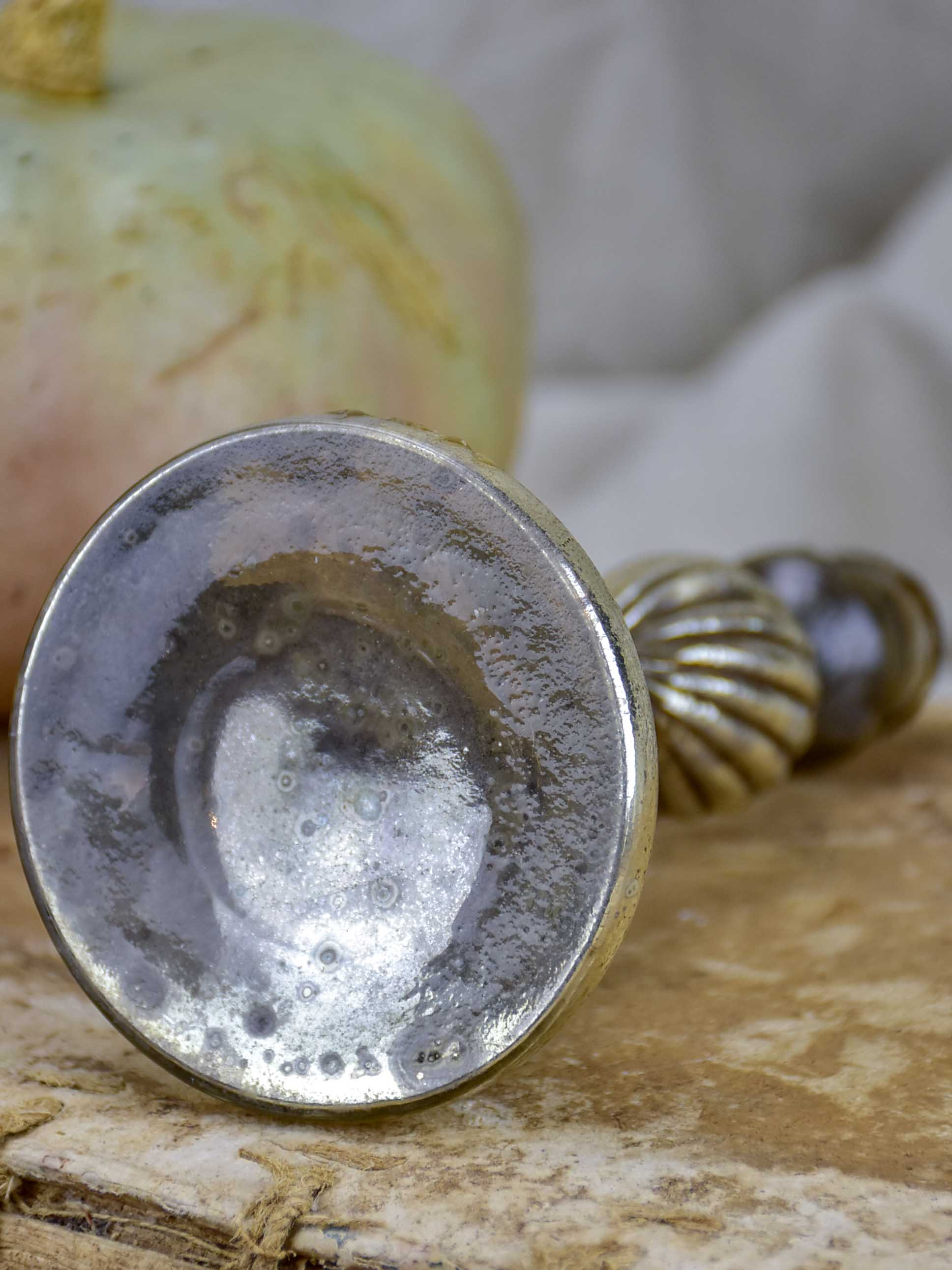 Mercury glass candlestick - 19th Century