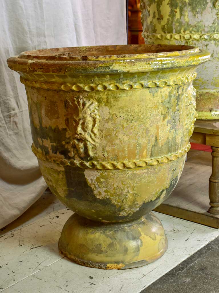 Two very large French garden urns from Saint-Jean-de-Fos. 1950's. 30¾"