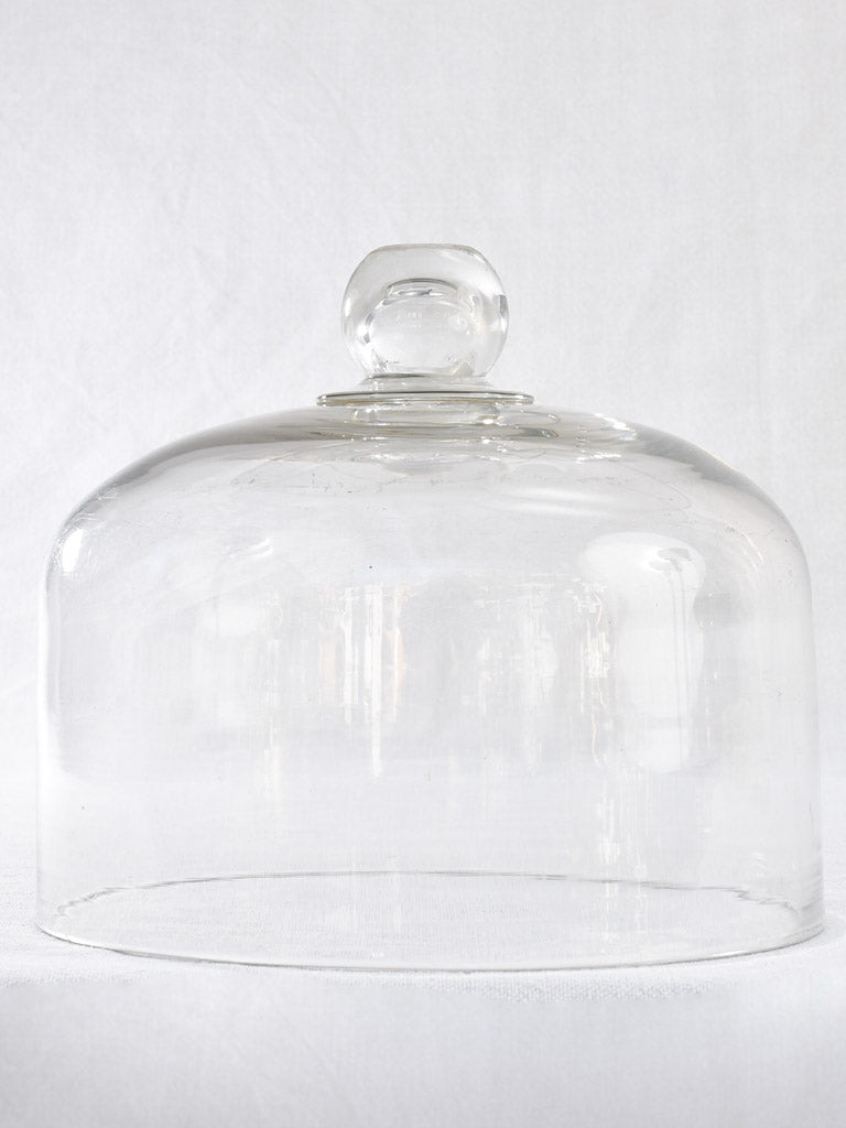 Early-20th-century patisserie blown glass dome 8¾"