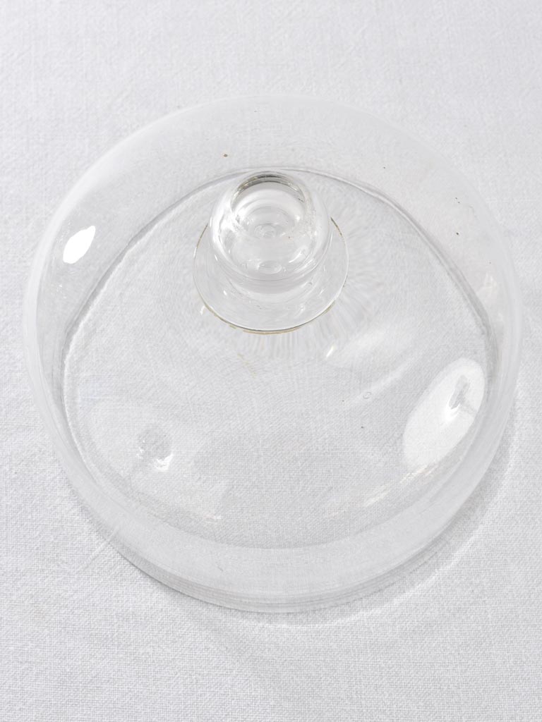 Early-20th-century patisserie blown glass dome 8¾"