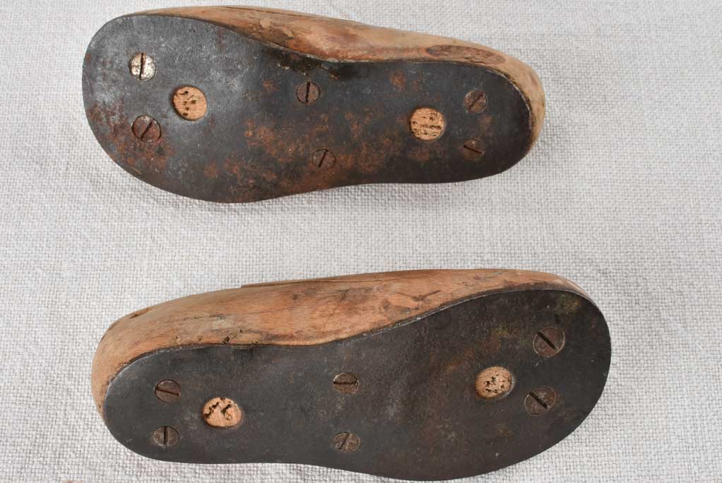 Antique French children's shoe forms - wooden 5"
