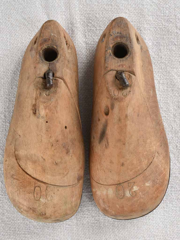 Antique French children's shoe forms - wooden 5"