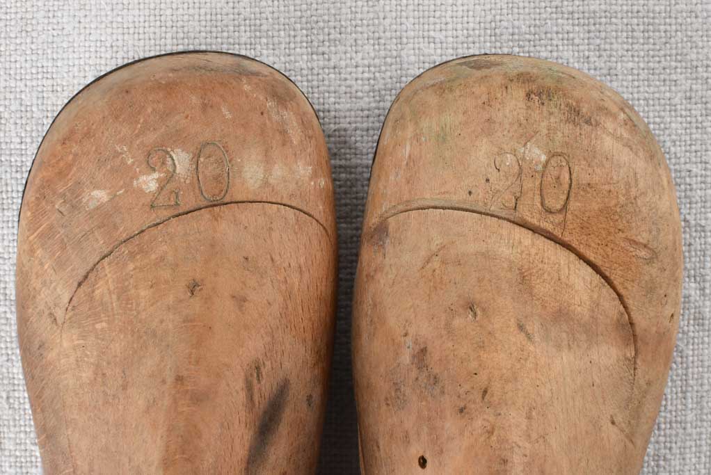 Antique French children's shoe forms - wooden 5"