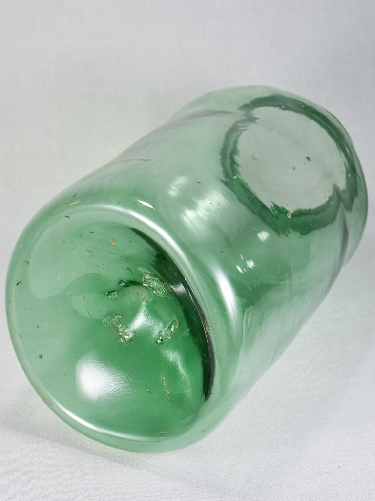 Leaning early 19th-century blown glass preserving jar 20¾"