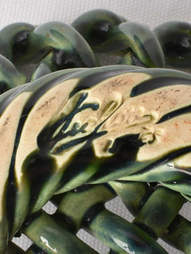 Small fruit bowl green / gray Vallauris 8"