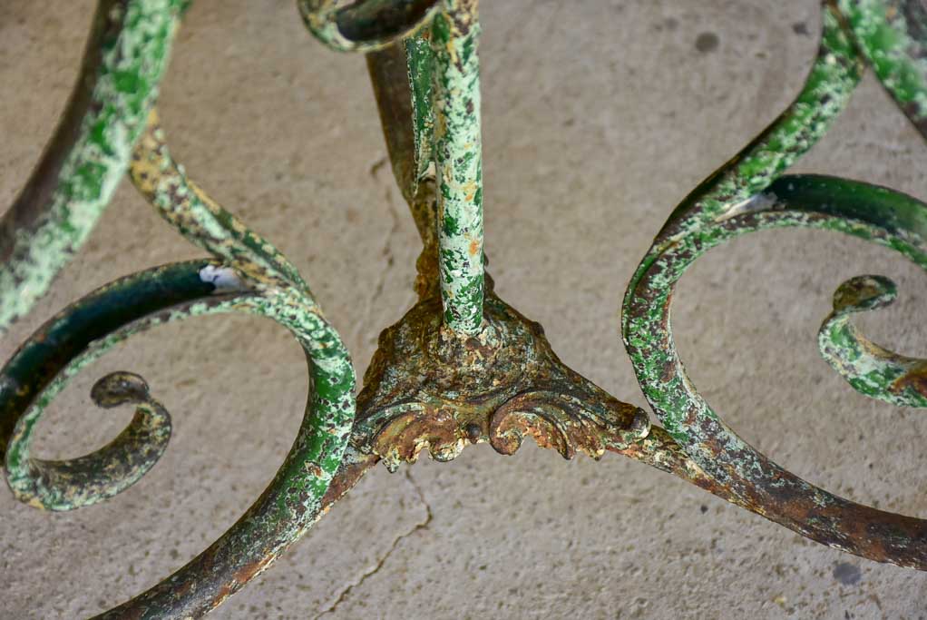 Late 19th Century round Arras garden table with claw feet 32"