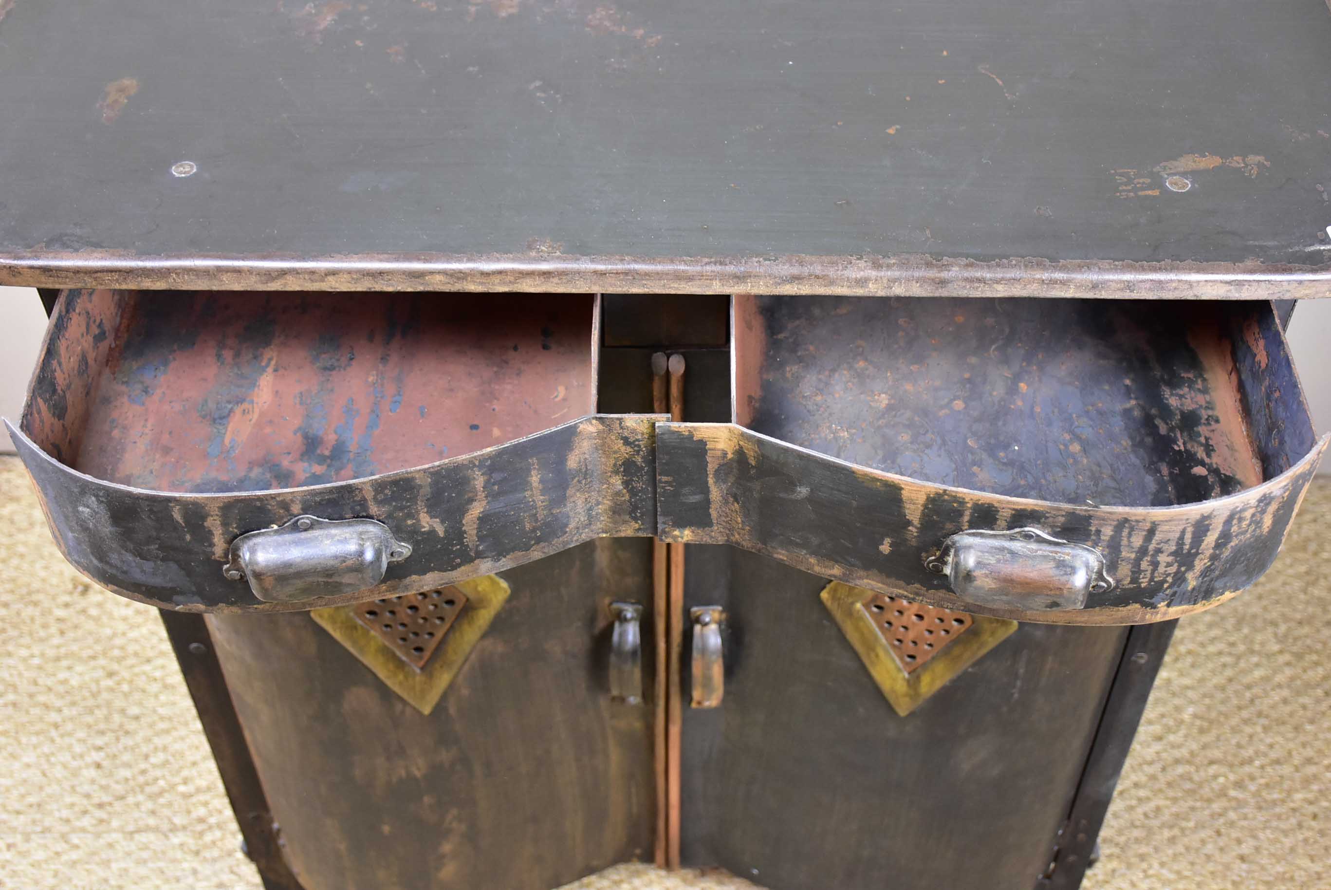 Antique French metal food store