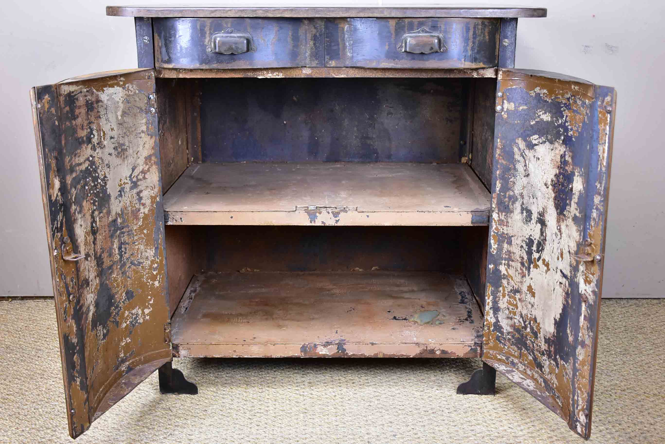 Antique French metal food store
