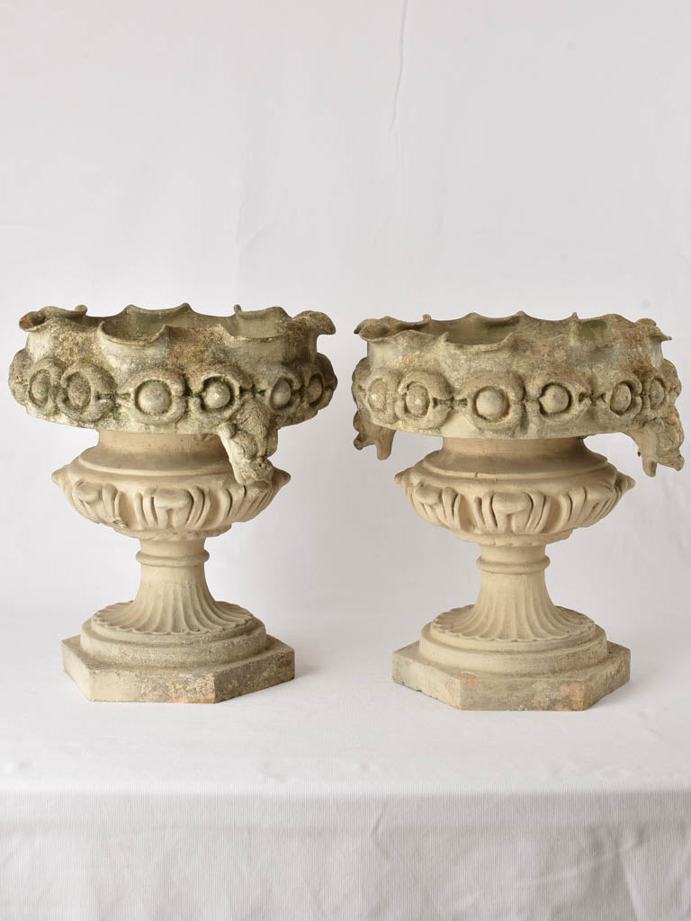 Pair of large garden planters - terracotta 17¾"